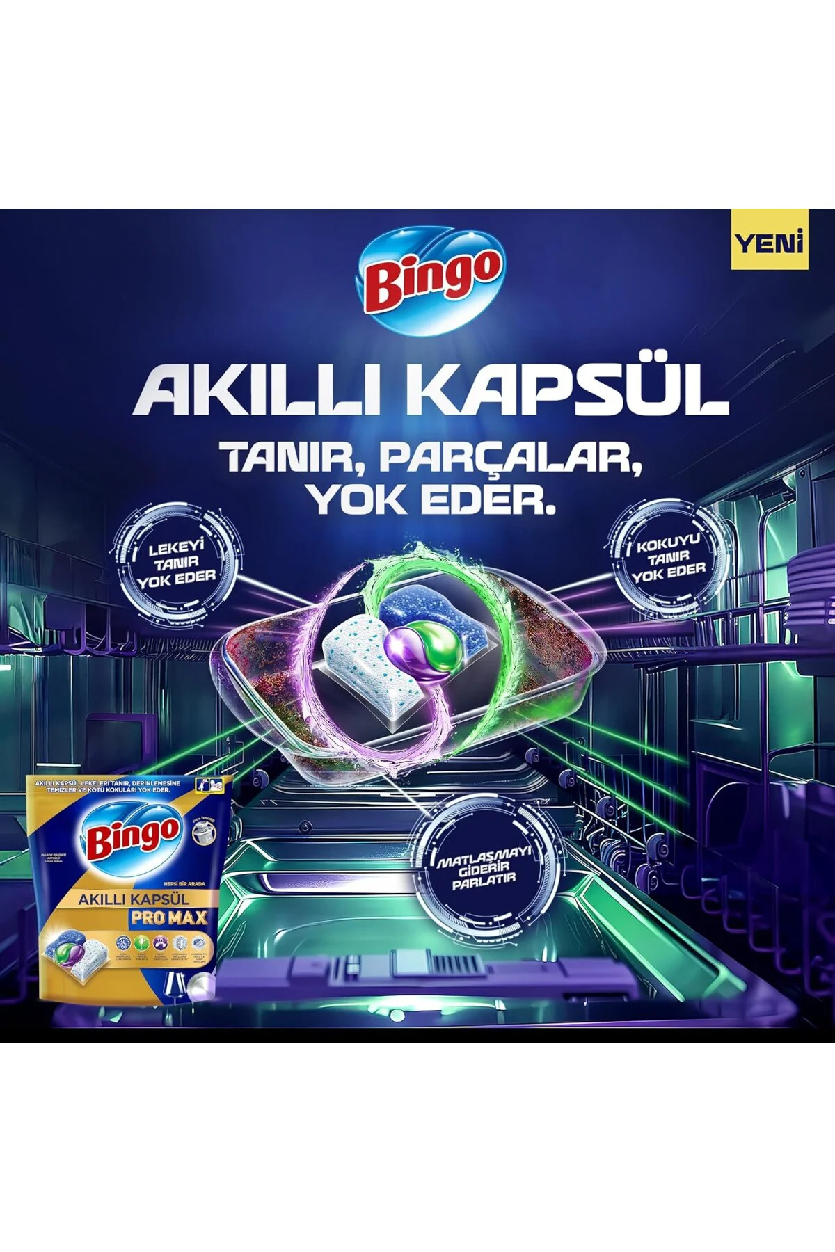 Akıllı Kapsül Pro Bulaşık Makinesi Deterjanı Tableti 50'li