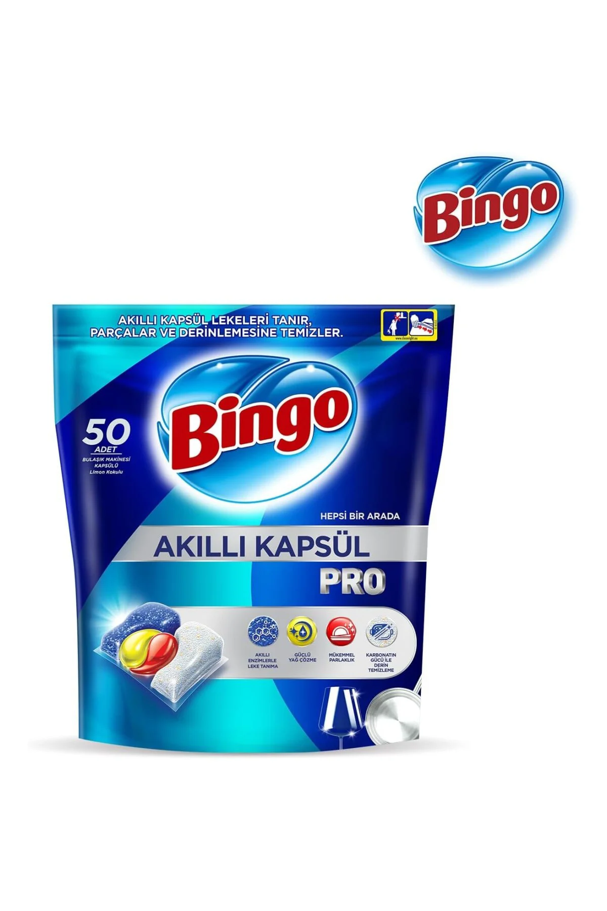 Akıllı Kapsül Pro Bulaşık Makinesi Deterjanı Tableti 50'li