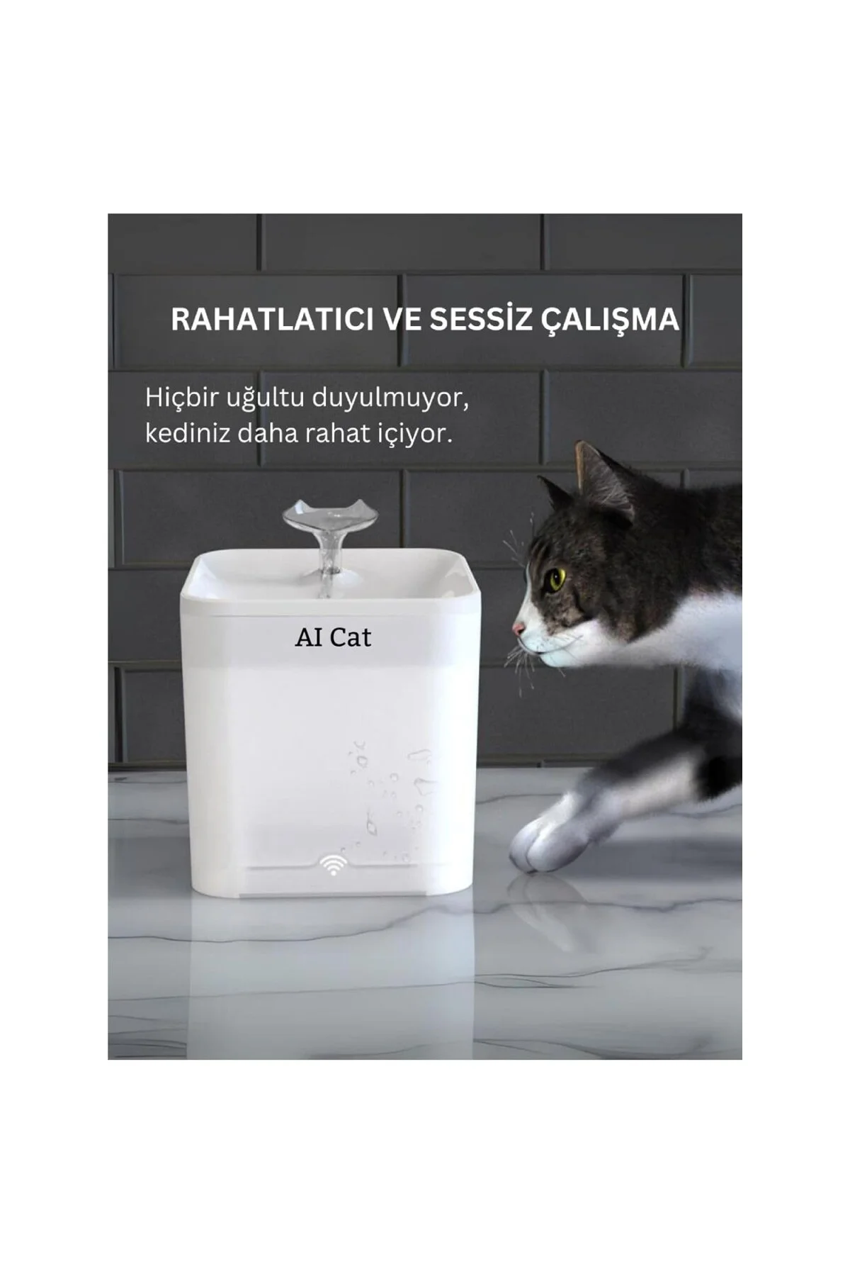 Akıllı Kedi Köpek Su Şelalesi Su Pınarı Su Sebili - Wifi Destekli