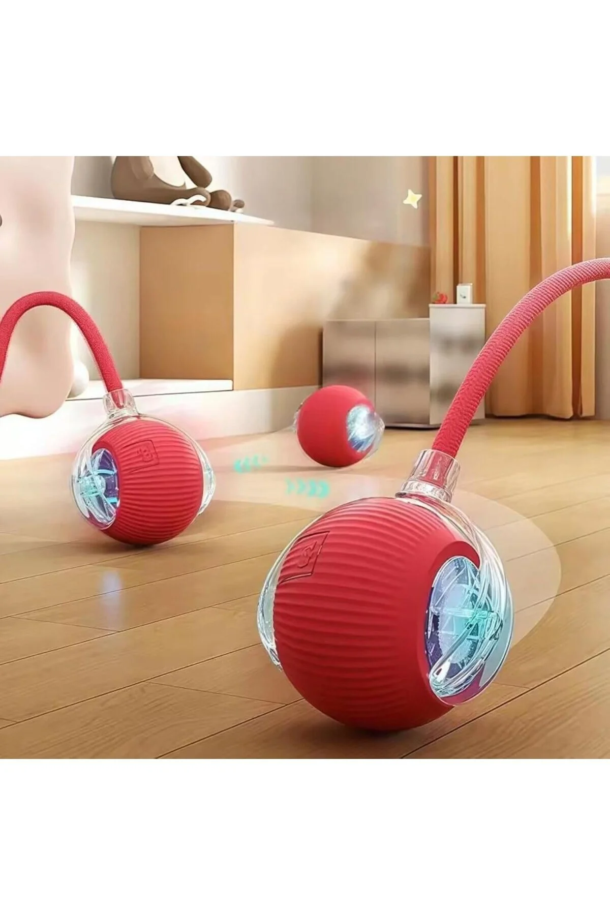 Akıllı Kedi Oyuncağı, Otomatik Yuvarlanan İnteraktif Top, Hareketli Kuyruk, USB Şarj