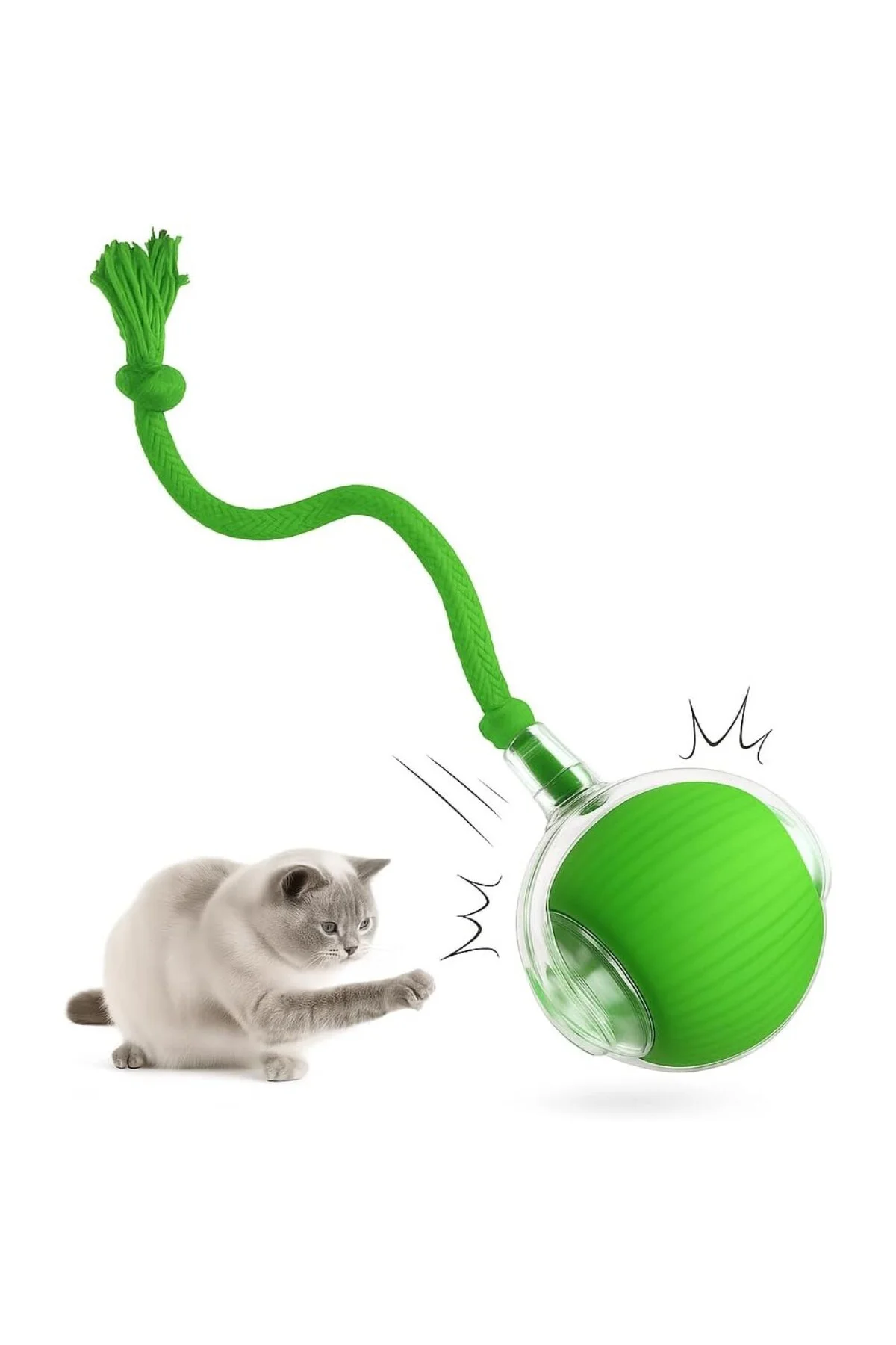 Akıllı Kedi Oyuncağı – Otomatik Yuvarlanan İnteraktif Top, Hareke