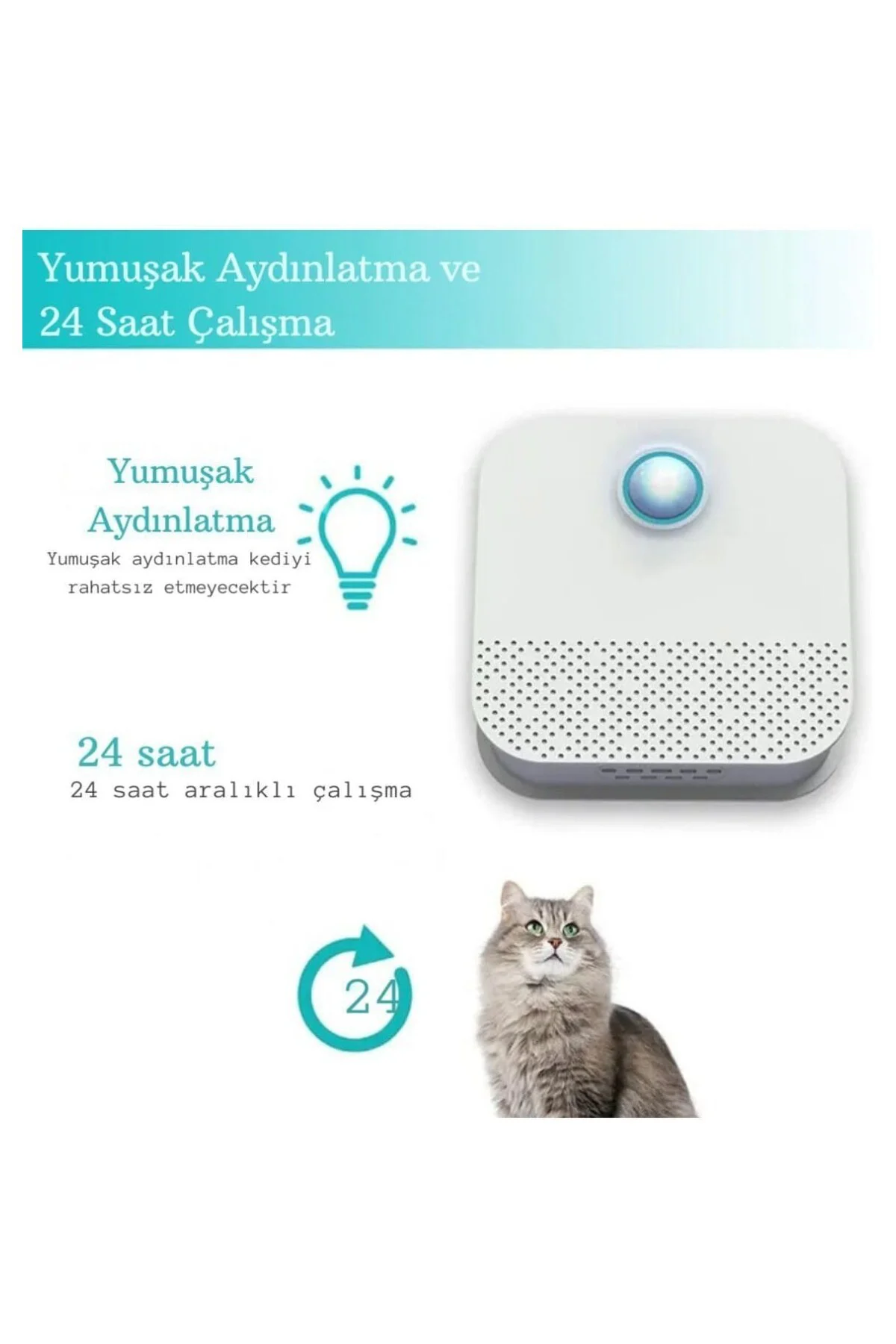 Akıllı Koku Giderici Kedi Tuvaleti Sterilizasyon Hava Temizleyici