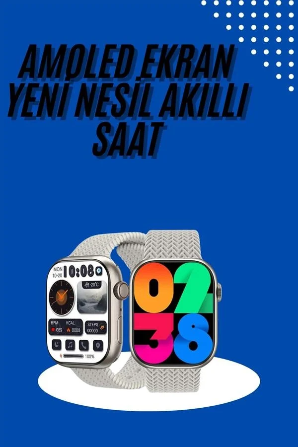 Akıllı Kol Saat Amoled Ekran Android ve İOS Uyumlu Arama Konuşma Akıllı Kol Saat Amoled Ekran Android ve İOS Uyumlu Arama Konuşma