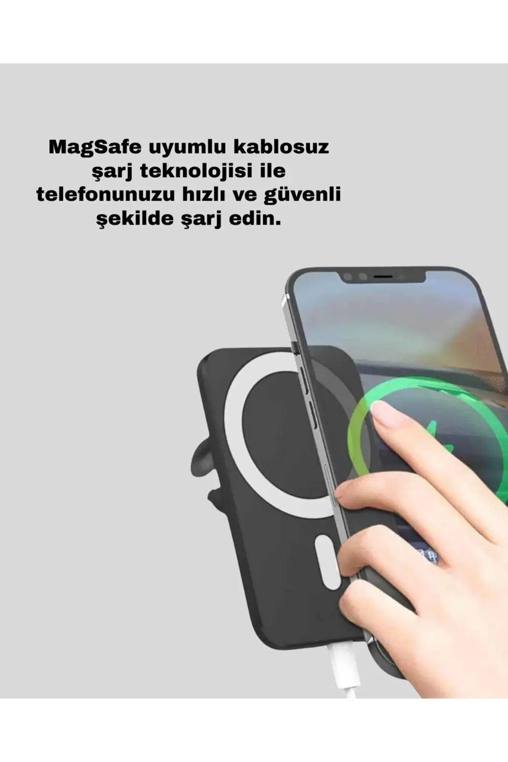 Akıllı Koruma Sistemli MagSafe Araç Tutucu iPhone 12/13/14 Uyumlu