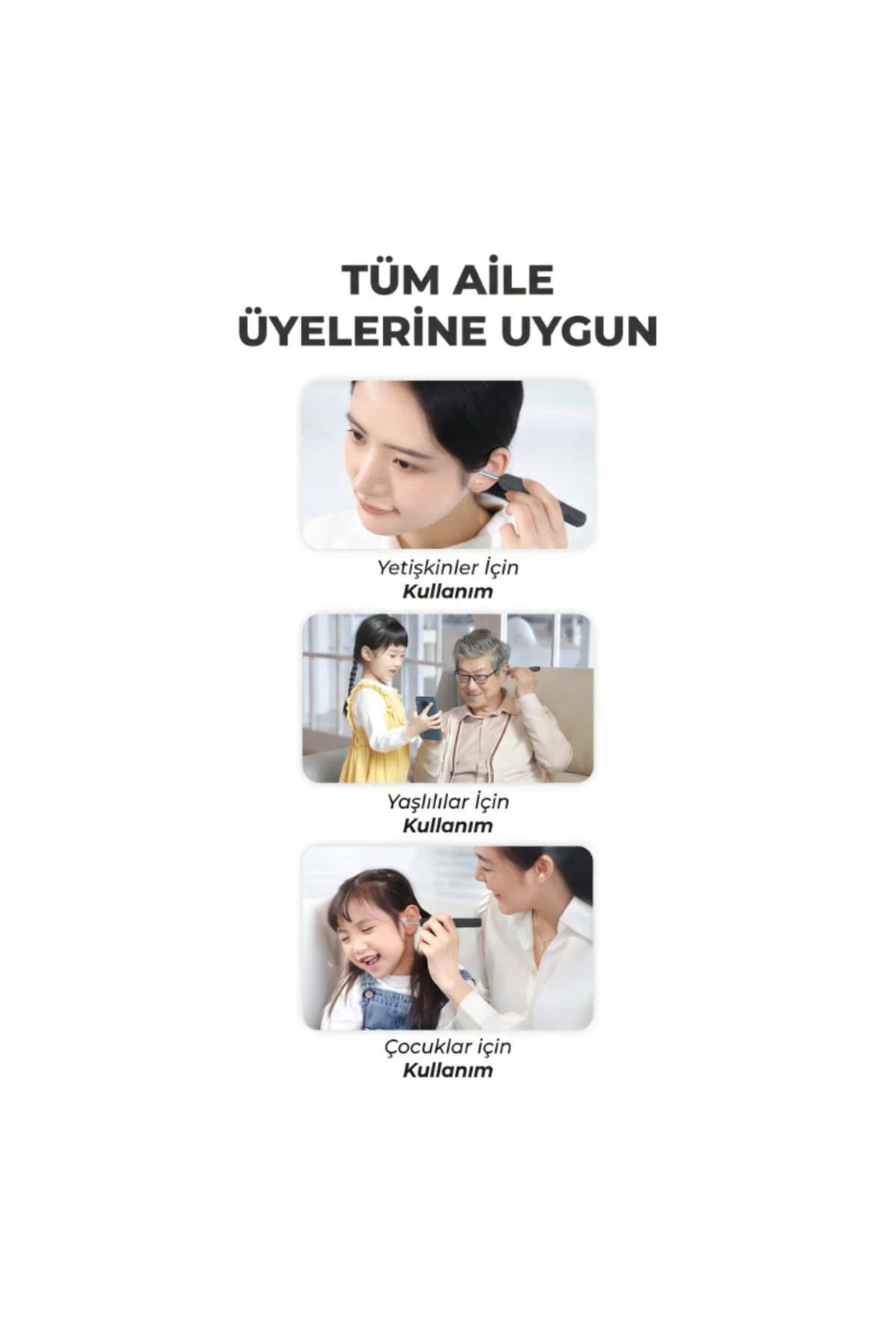 Akıllı Kulak Temizleme Cihazı - Kameralı - WiFi ve Mobil Uygulama Uyumlu - Görsel 4
