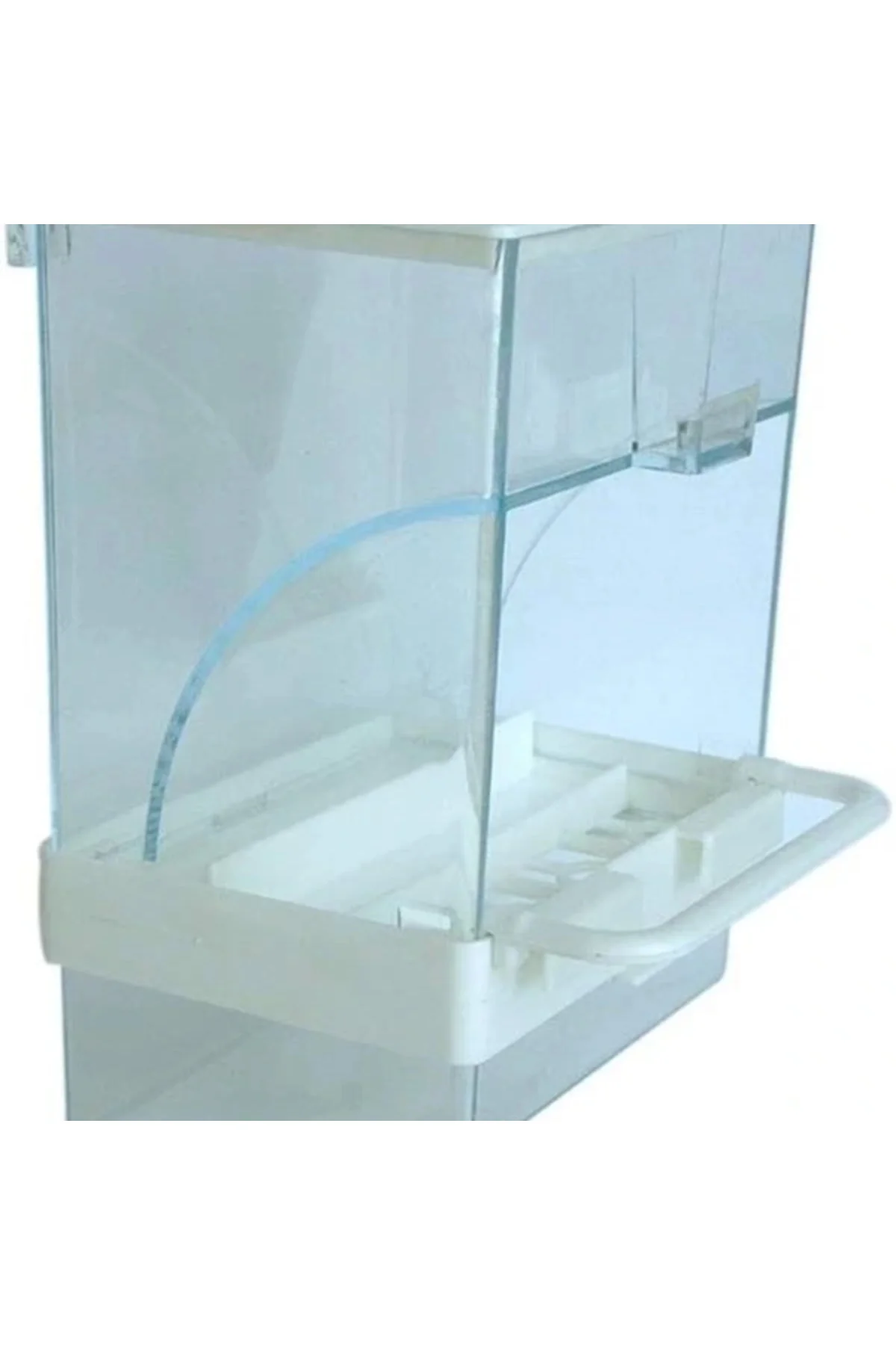 Akıllı Kuş Yemliği Taban Hazneli Beyaz (10 7,5) 14,5 cm