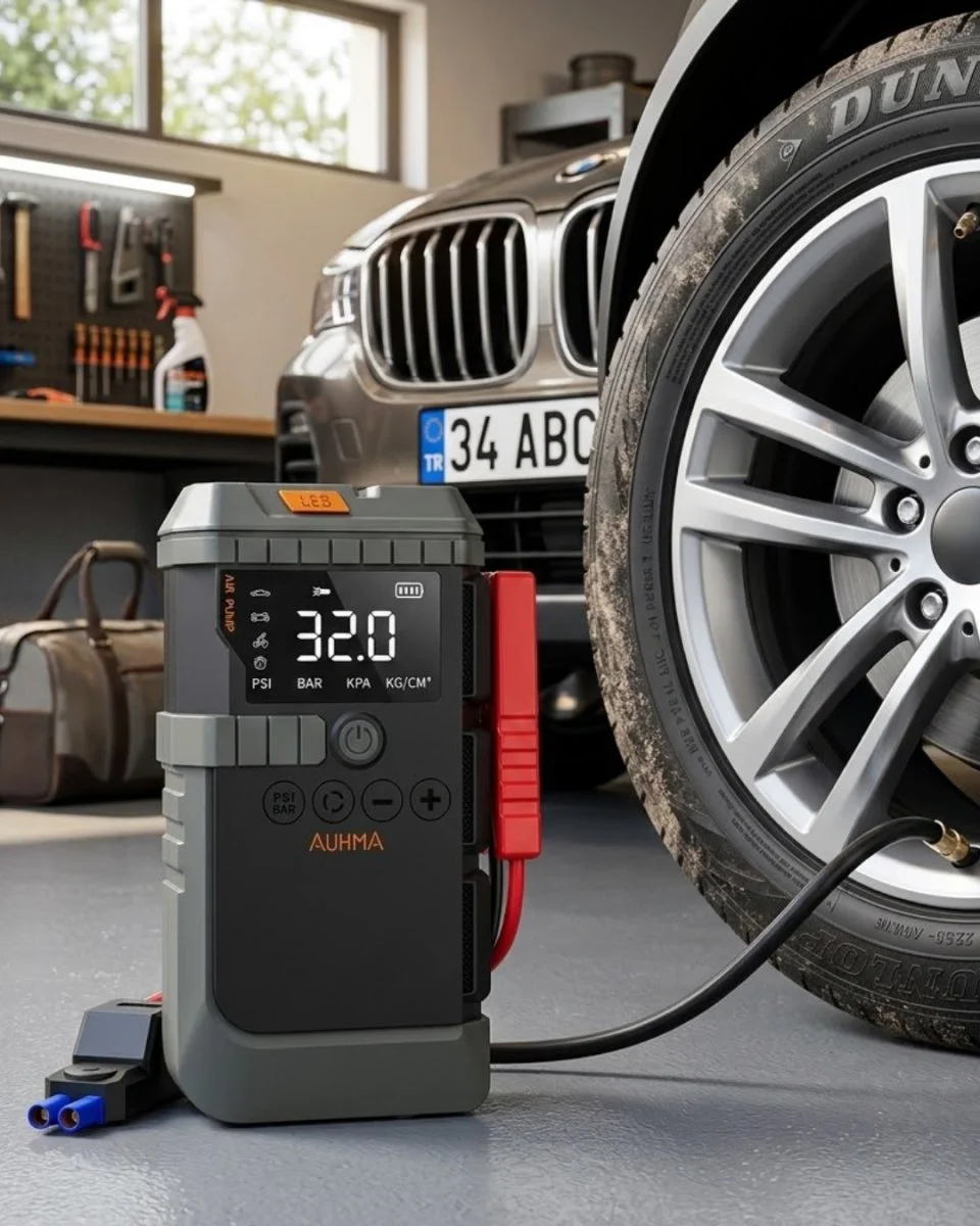 Akıllı Lastik Şişirme Kompresörü Akü Takviye Özellikli LED Fenerli Taşınabilir Güç Ünitesi Fiyatı, Yorumları ve Özellikleri