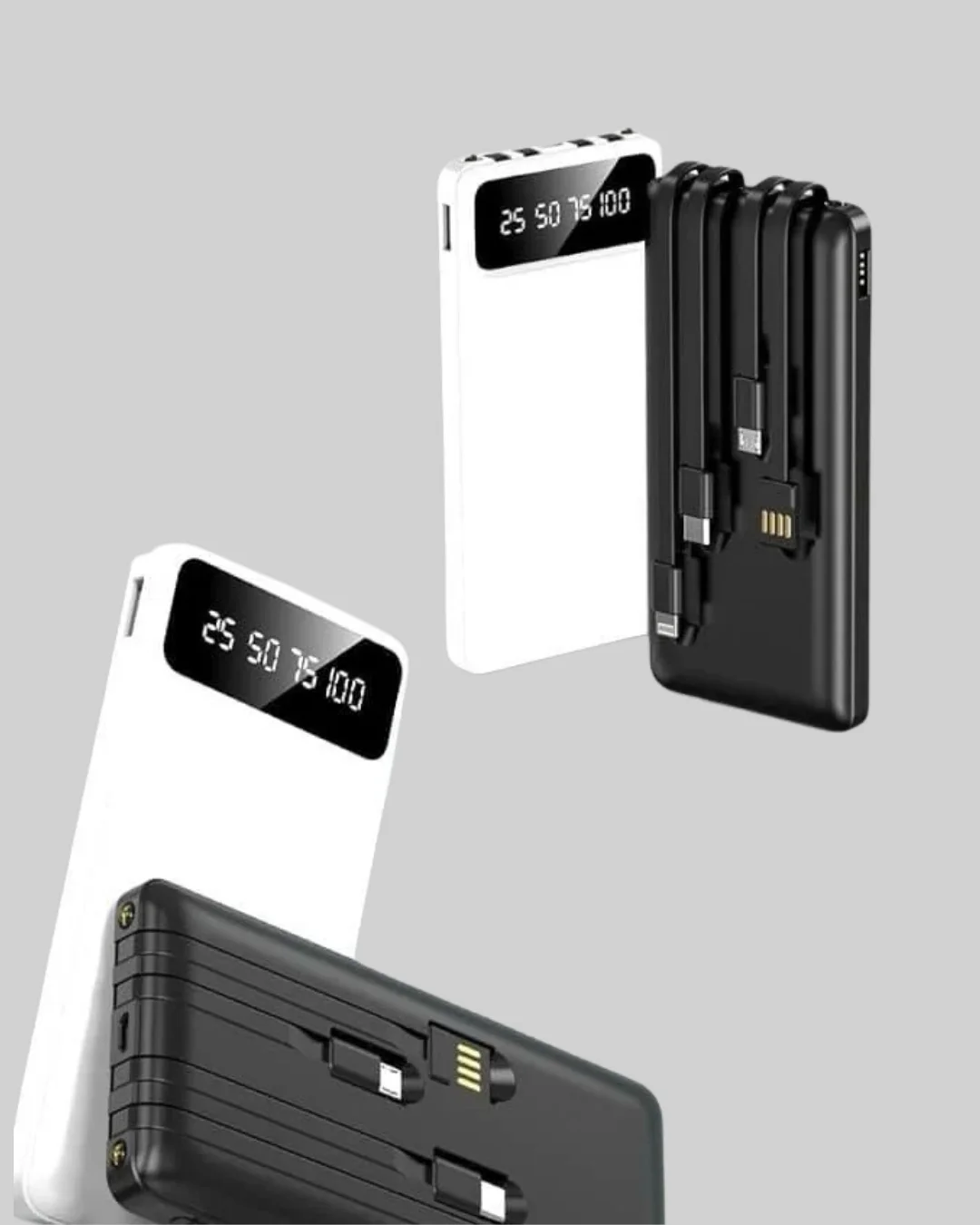 Akıllı LCD Ekranlı 20.000mAh Powerbank PD + USB + Type-C Yeni Nesil