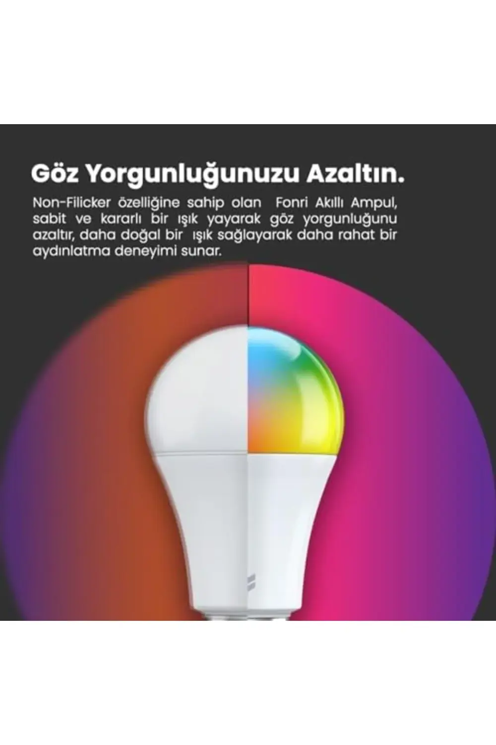 Akıllı Led Ampul 5'li Set, 9w-titreşimsiz, 16.7 Milyon Renk, Sesl