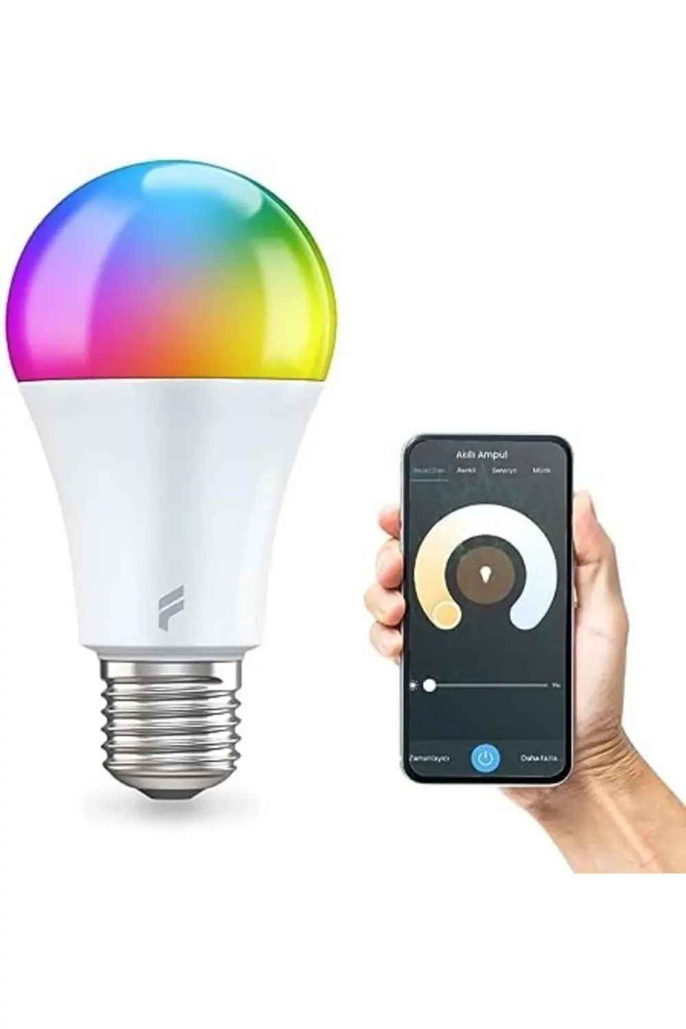 Akıllı Led Ampul, 9w-titreşimsiz, 16.7 Milyon Renk, Sesli Kontrol