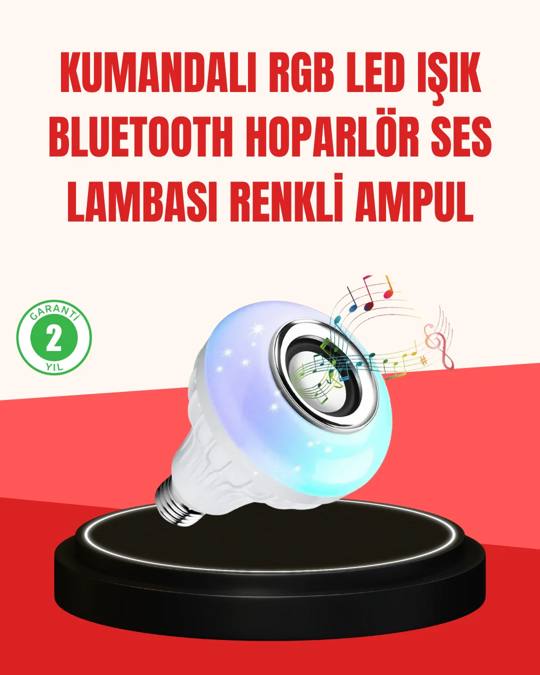 Akıllı LED Ampul – E27 Uyumlu ve Müzik Çalarlı Tasarım Akıllı LED Ampul – E27 Uyumlu ve Müzik Çalarlı Tasarım