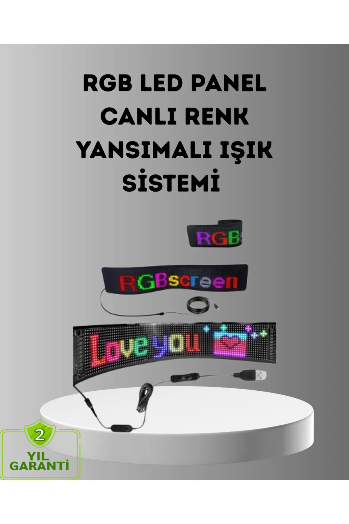 Akıllı LED Matrix Panel – USB Bağlantılı, Kaydırmalı Yazı ve Animasyon Desteği