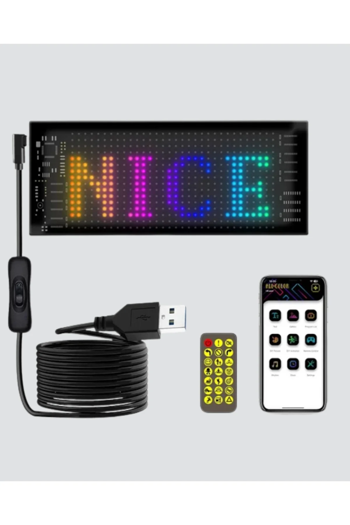 Akıllı LED Matrix Panel – USB Bağlantılı, Kaydırmalı Yazı ve Anim