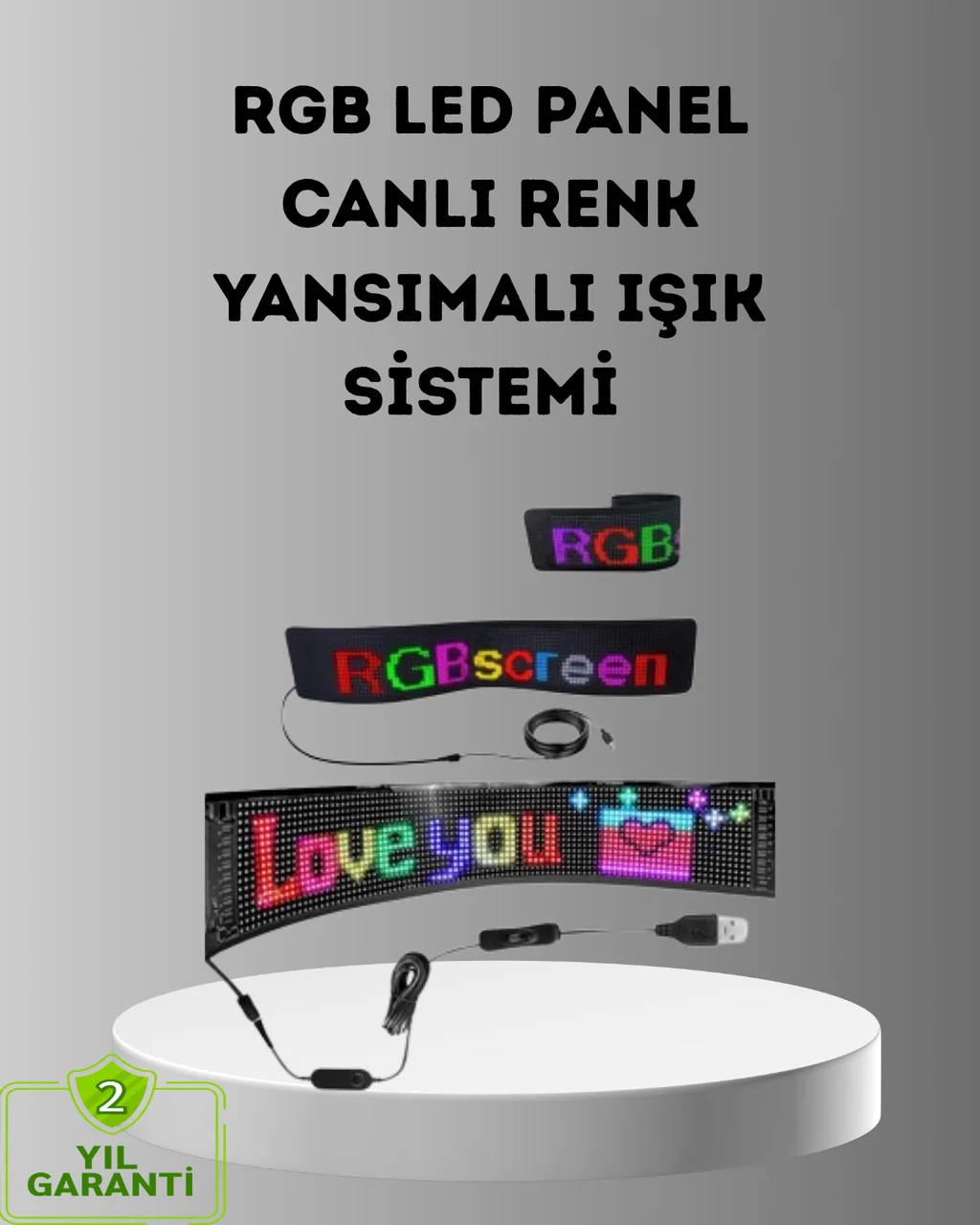 Akıllı Led Matrix Panel Usb Bağlantılı, Kaydırmalı Yazı Ve Animasyon Desteği - Lisinya Diğer