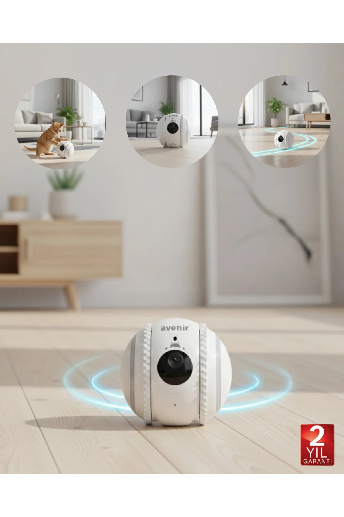 Akıllı Mobil Kontrollü Takip Kamerası WiFi Destekli Bulut Kayıtlı
