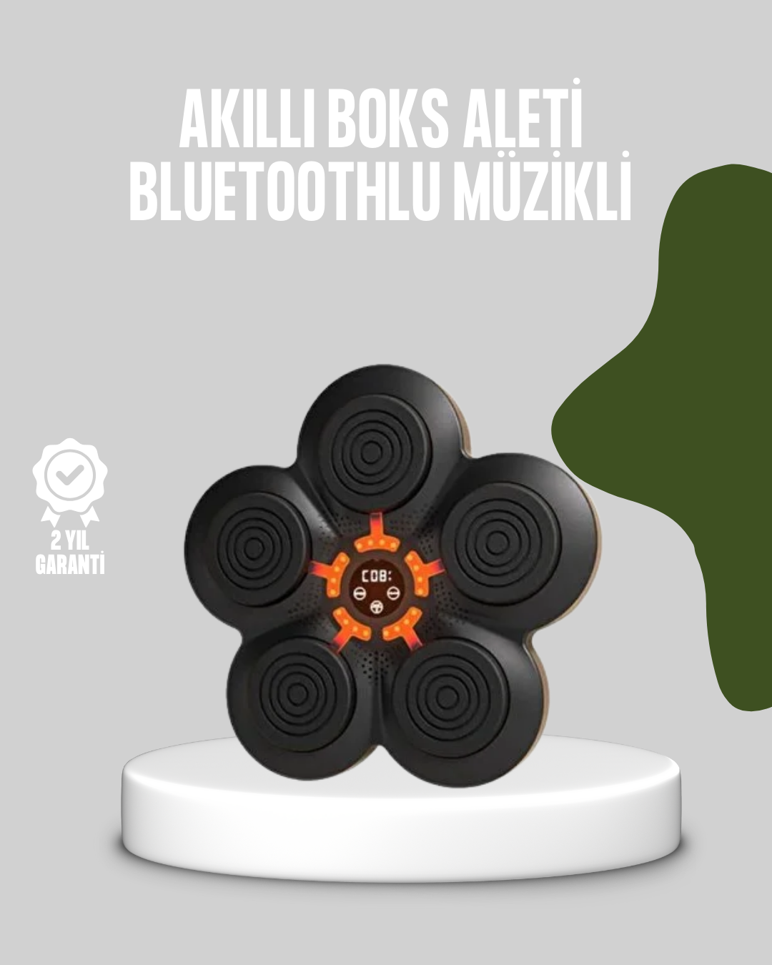Akıllı Müzikli Boks Makinesi Bluetooth Bağlantılı Işıklı Hedefli 