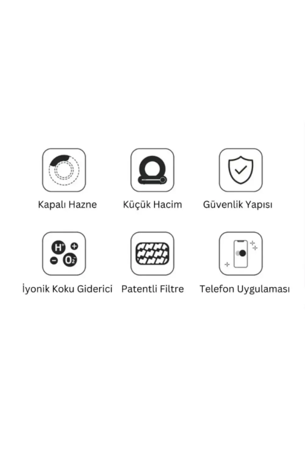 Akıllı Otomatik Kedi Tuvaleti 65L Hacim 9L Kapasiteli ve Wifi Uyg