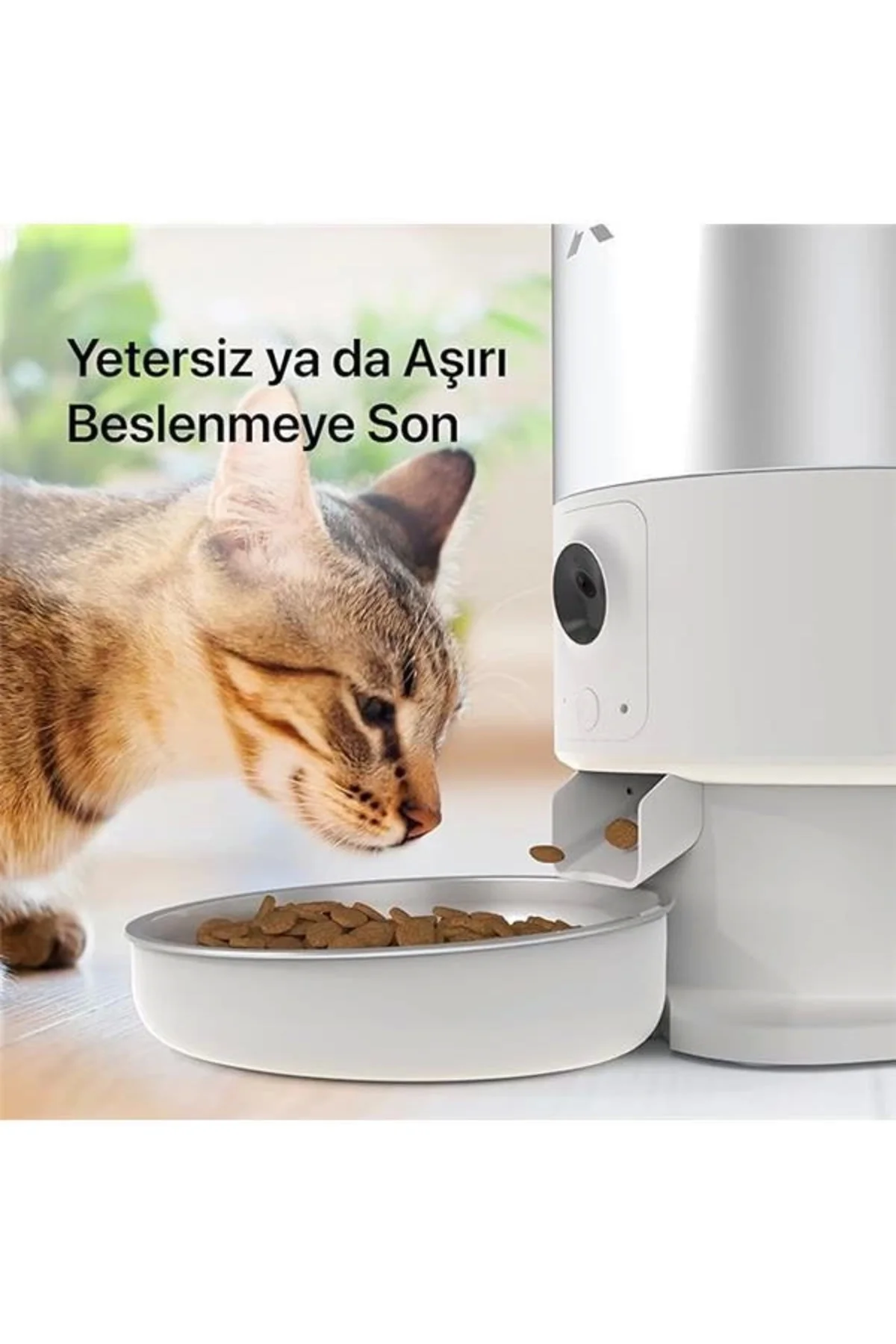 Akıllı Otomatik Kedi Mama Kabı Mobil Uygulama ile Uzaktan Kontrol Edilebilen Sesli