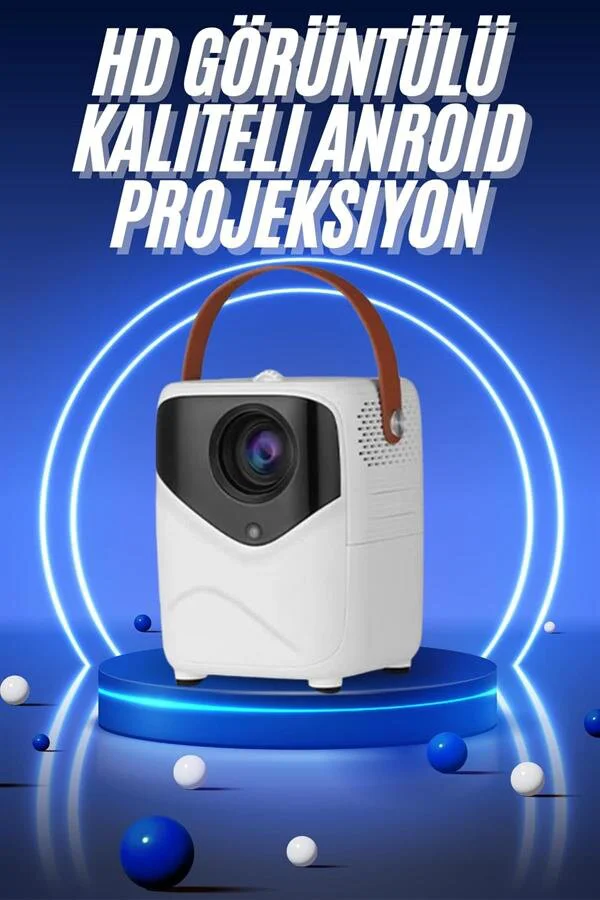 Akıllı Portatif Projeksiyon Cihazı 1080P Android Bluetooth Wifi 32GB Hafıza