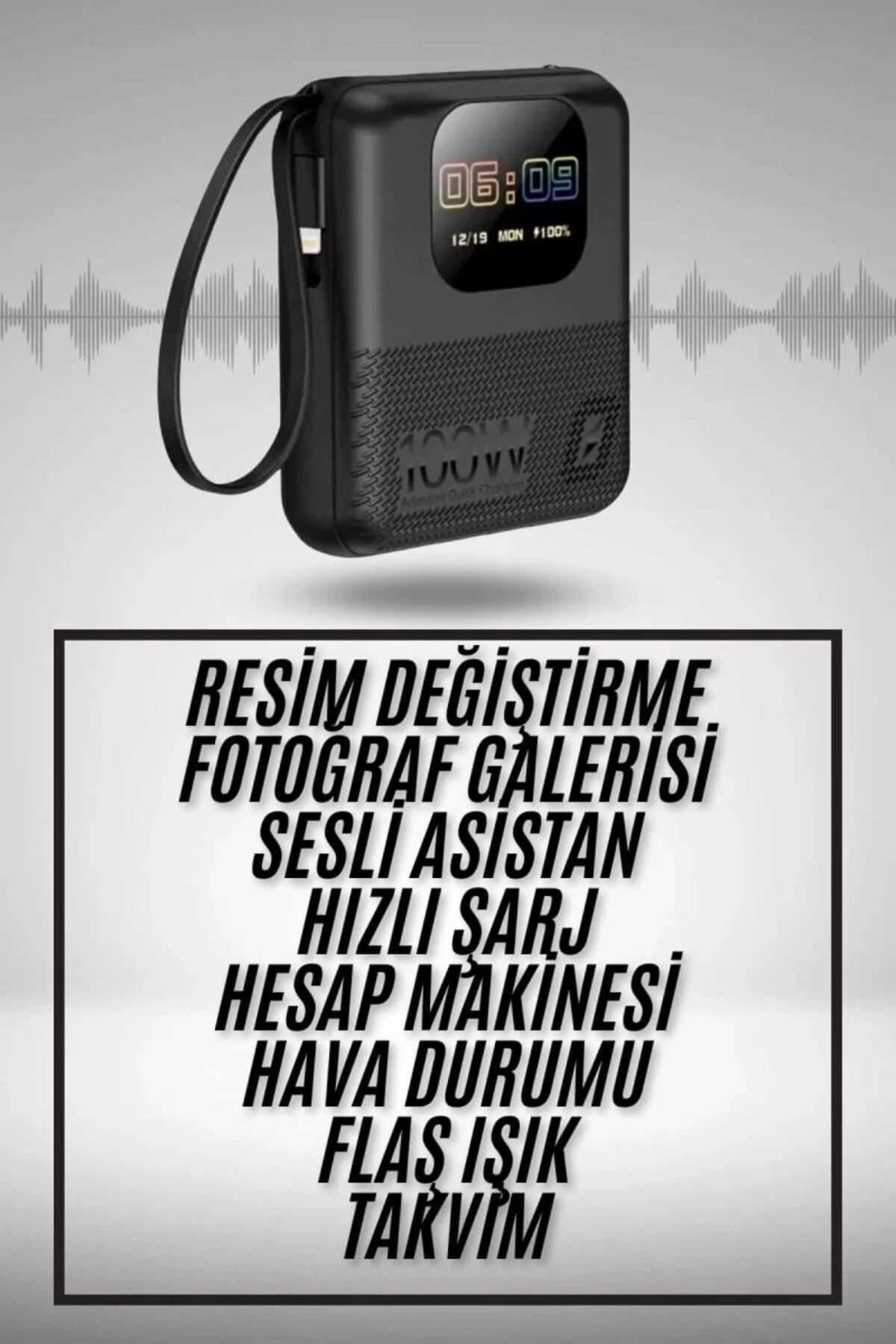 Akıllı Powerbank 10.000 Mah 4 Çıkışlı Taşınabilir Dijital Gösterg
