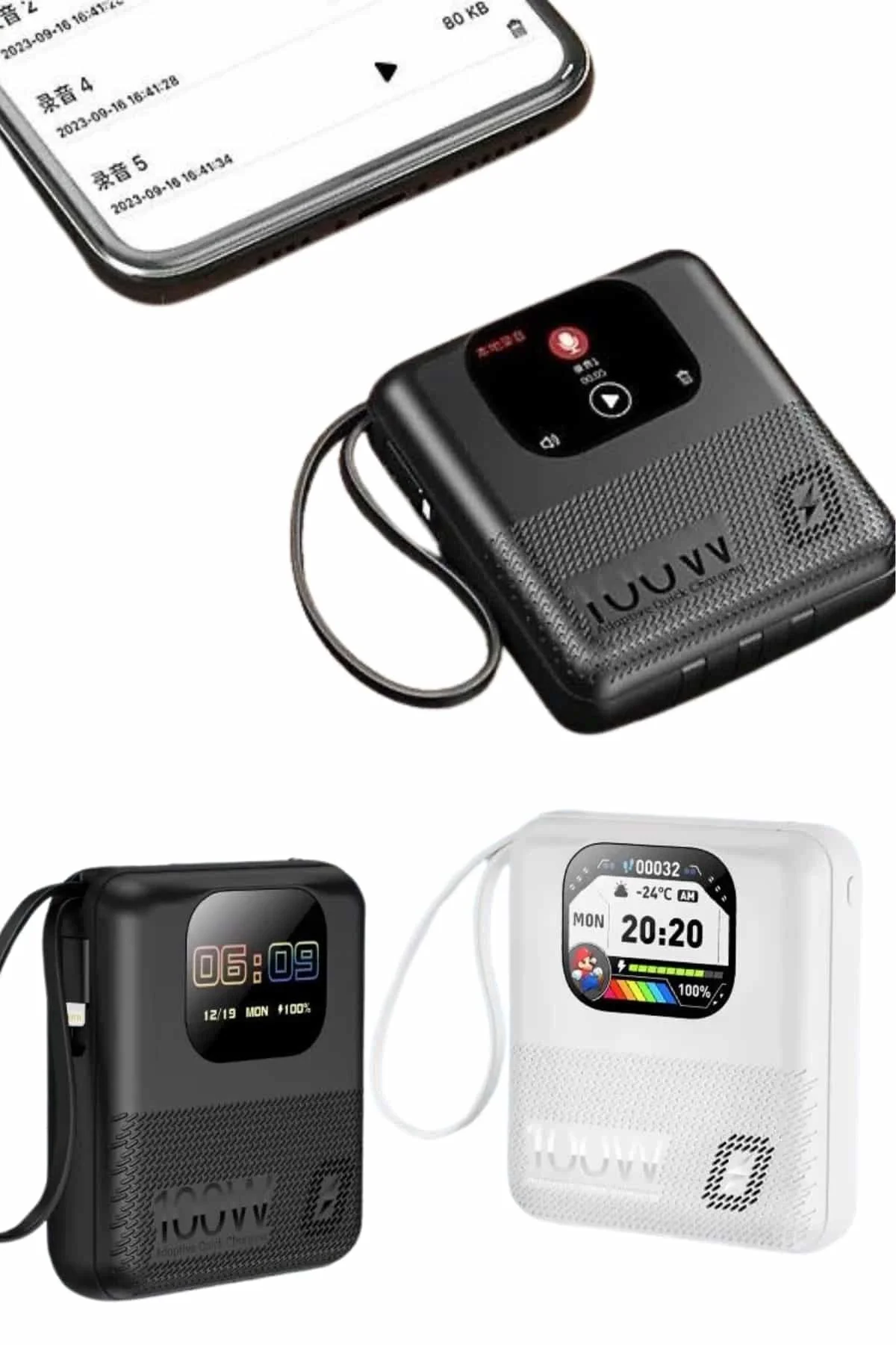 Akıllı Powerbank 10.000 MAH 4 Çıkışlı Taşınabilir Dijital Göstergeli
