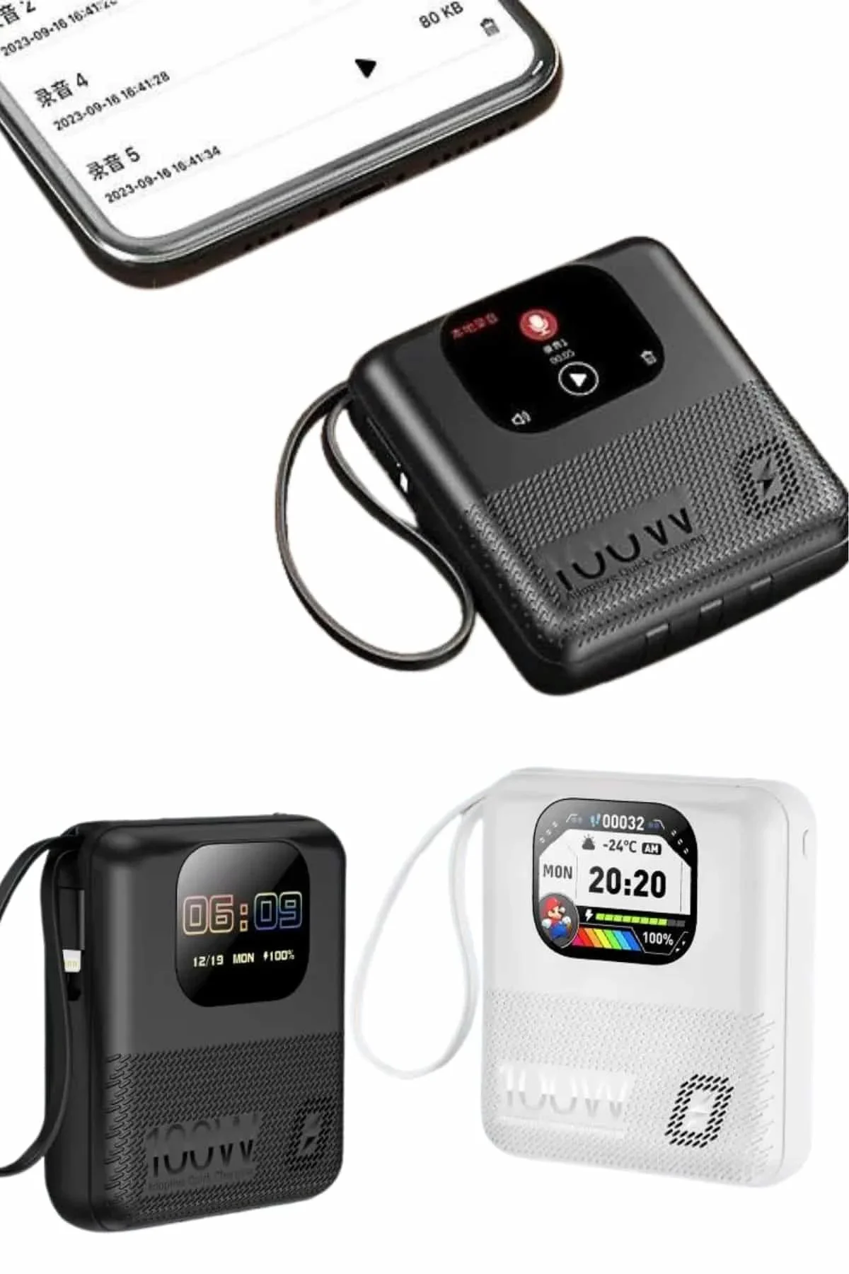 Akıllı Powerbank 10.000 MAH 4 Çıkışlı Taşınabilir Dijital Göstergeli