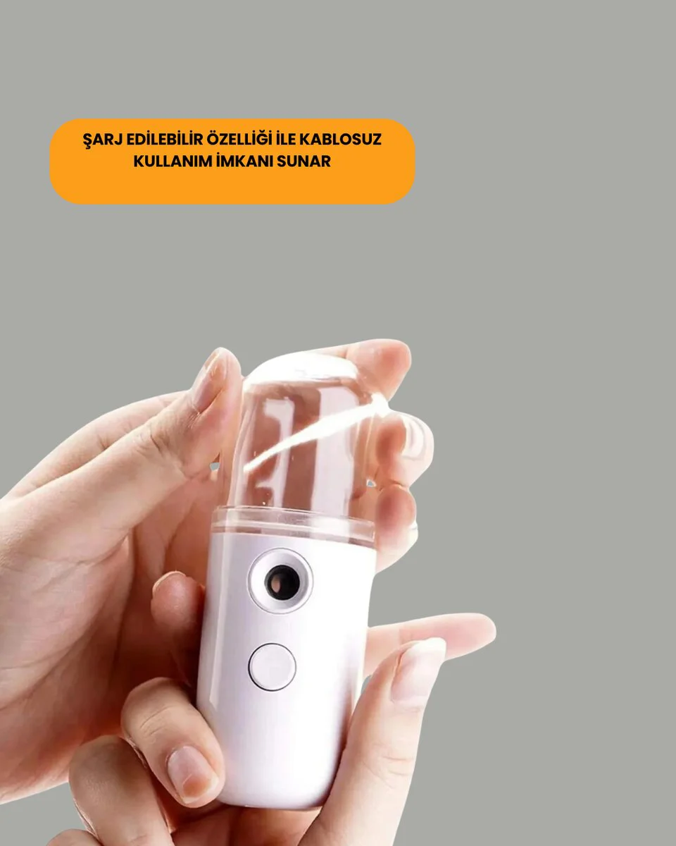 Akıllı Pro Teknolojili Şarjlı Nemlendirici – Portatif Cilt ve Hava Nemlendirici Cihaz