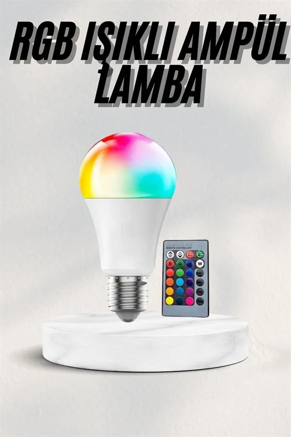 Akıllı RGB Led Ampul Uzaktan Kumandalı 10W E27 Renk Değiştiren Aydınlatma