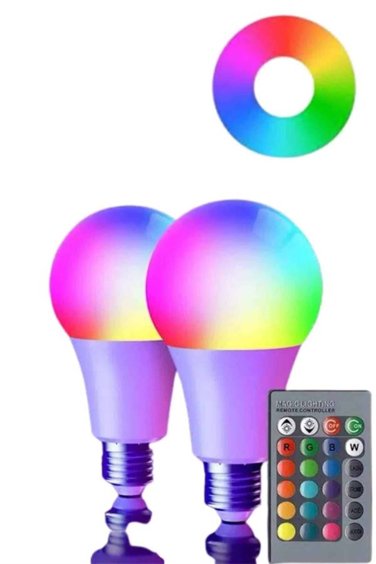 Akıllı Rgb Led Ampul Led Uzaktan Kumandalı Renk Değiştiren Ampul - Görsel 3