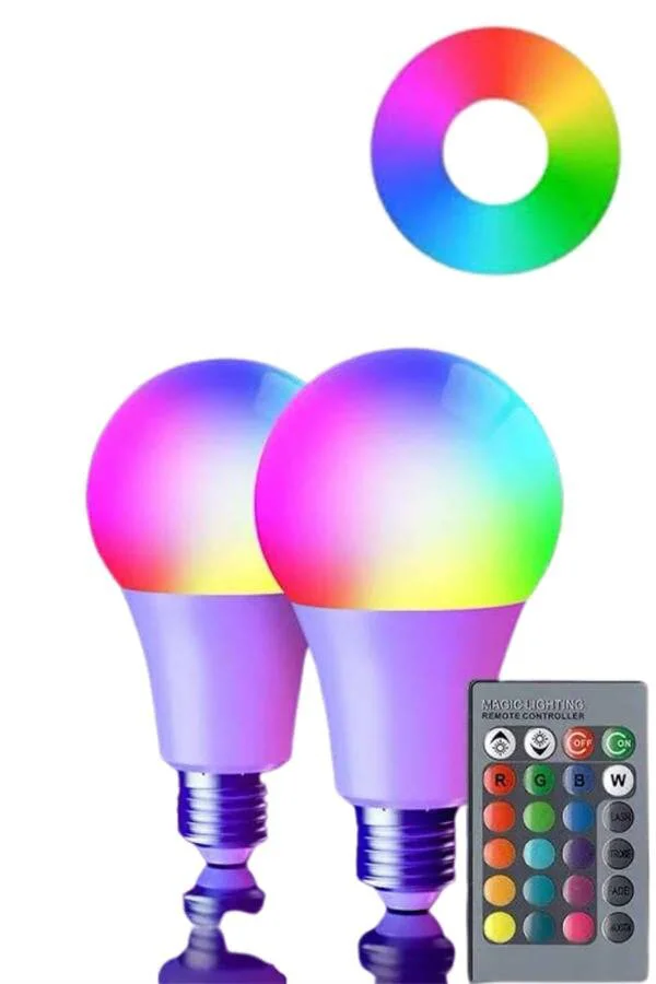 Akıllı RGB Led Ampul Uzaktan Kumandalı 10W E27 Renk Değiştiren Aydınlatma