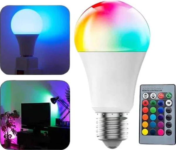 Akıllı Rgb Led Ampul Led Uzaktan Kumandalı Renk Değiştiren Ampul 