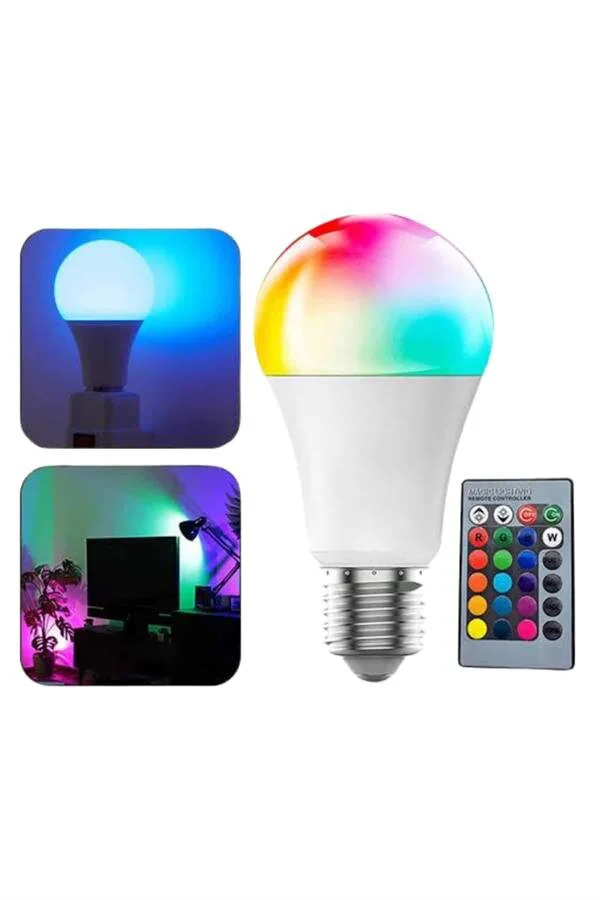 Akıllı RGB Led Ampul Uzaktan Kumandalı 10W E27 Renk Değiştiren Aydınlatma