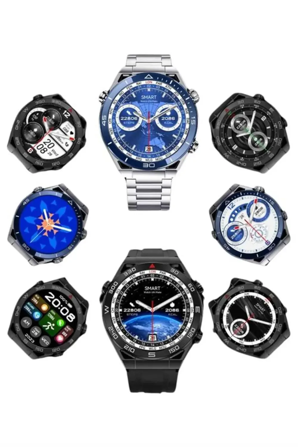 Akıllı Saat 1.62 İnç Ultimate Nabız Sensörlü Sesli Görüşme Yapabi