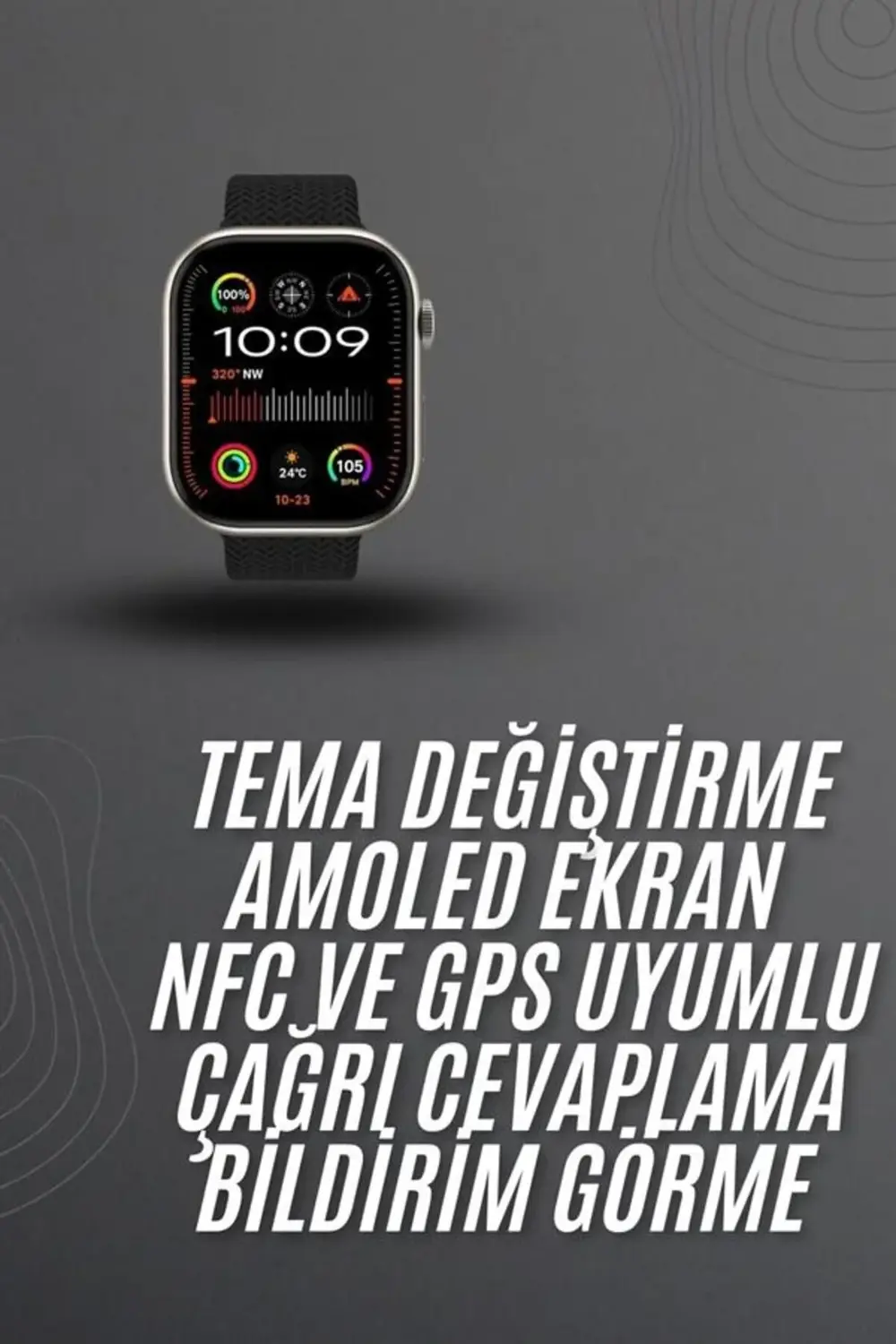 Akıllı saat 2.02 inch Nabız Ölçer Arama Konuşma Müzik Dinleme