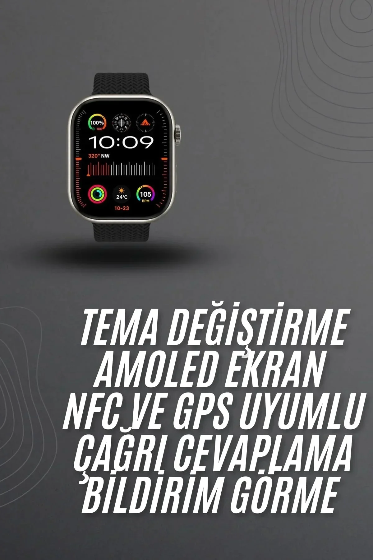 Akıllı saat 2.02 inch Nabız Ölçer Arama Konuşma Müzik Dinleme