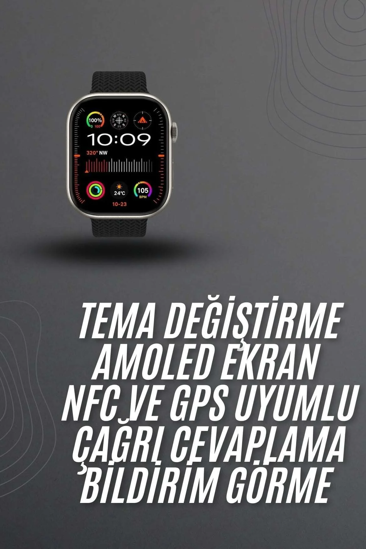 Akıllı Saat 2.02 Inch Nabız Ölçer Arama Konuşma Müzik Dinleme - Görsel 2
