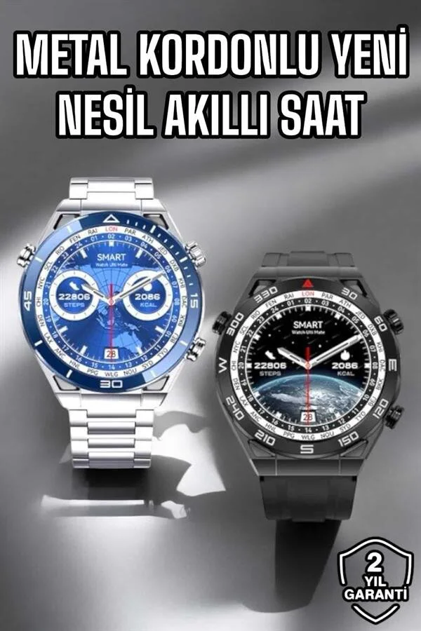 Akıllı Saat 2024 Model - Nabız Ölçer, EKG, Uyku ve Spor Takibi