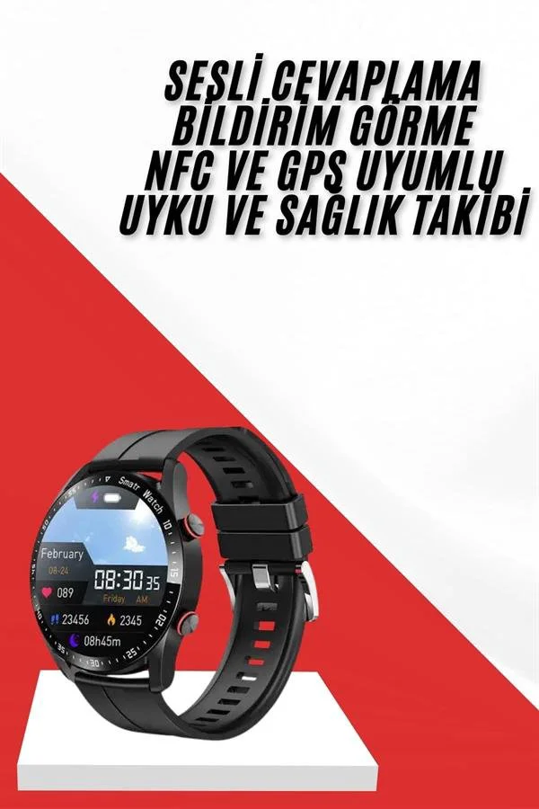 Akıllı Saat 3 Kordon Android ve iOS Uyumlu Titanyum Kasa - 2 Yıl Garantili