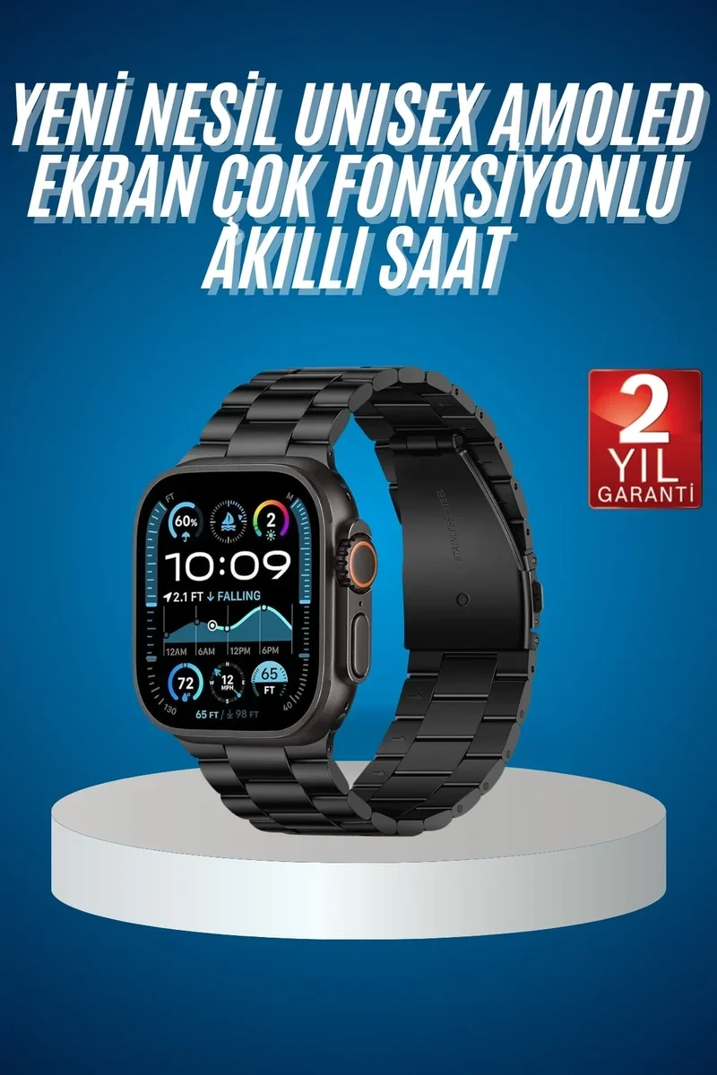 Akıllı Saat 3 Kordonlu Waterproof Adımsayar Titreşim ve GPS Özelliği