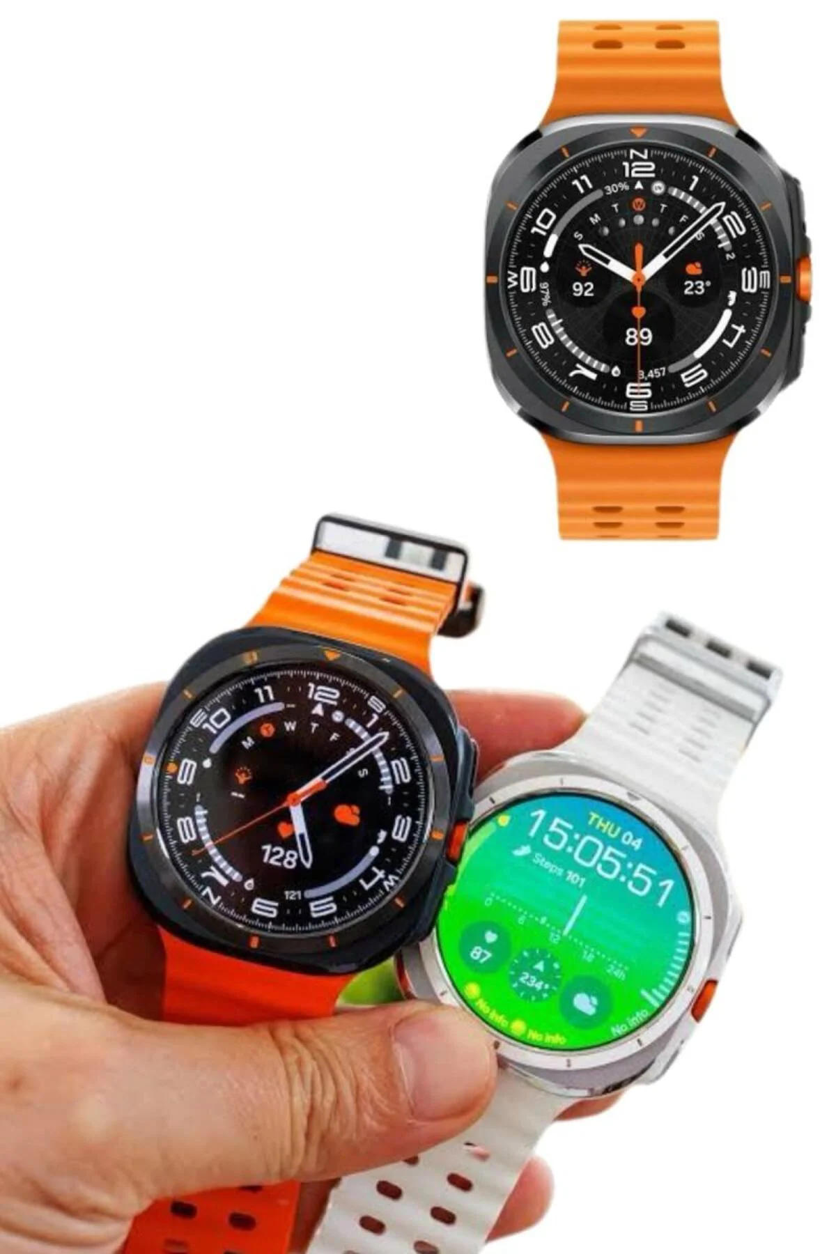Akıllı Saat 3 Kordonlu Waterproof Adımsayar, Titreşim ve GPS Özel