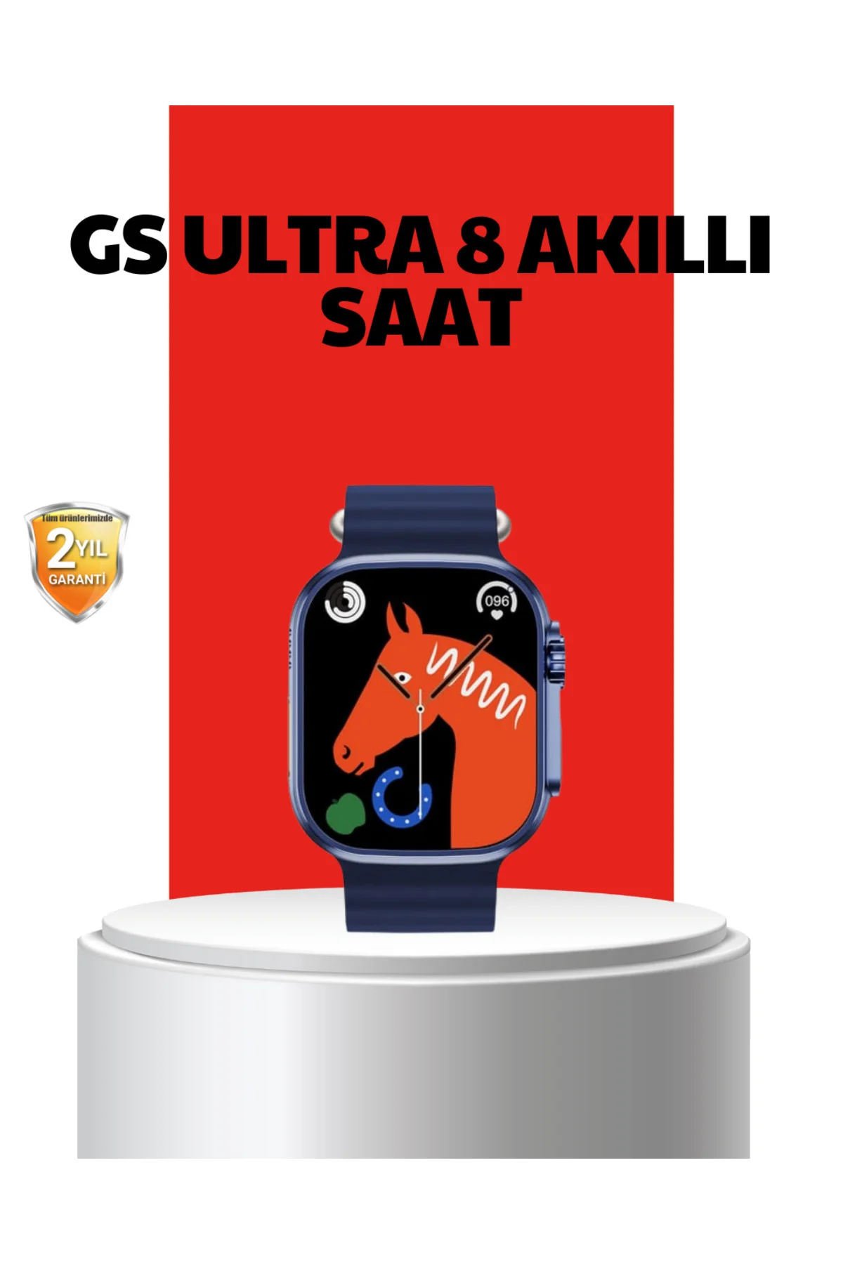 Akıllı Saat 360 mAh Çoklu Spor Modlu Lacivert Siyah Kordon