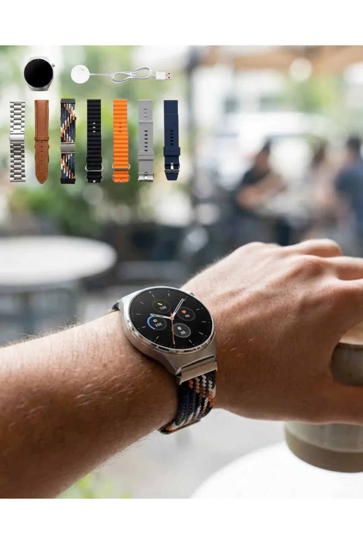 Akıllı Saat 7 Kordonlu Bluetooth Arama Nabız Takip ve Spor Modlu Çok Fonksiyonlu Akıllı Saat 7 Kordonlu Bluetooth Arama Nabız Takip ve Spor Modlu Çok Fonksiyonlu