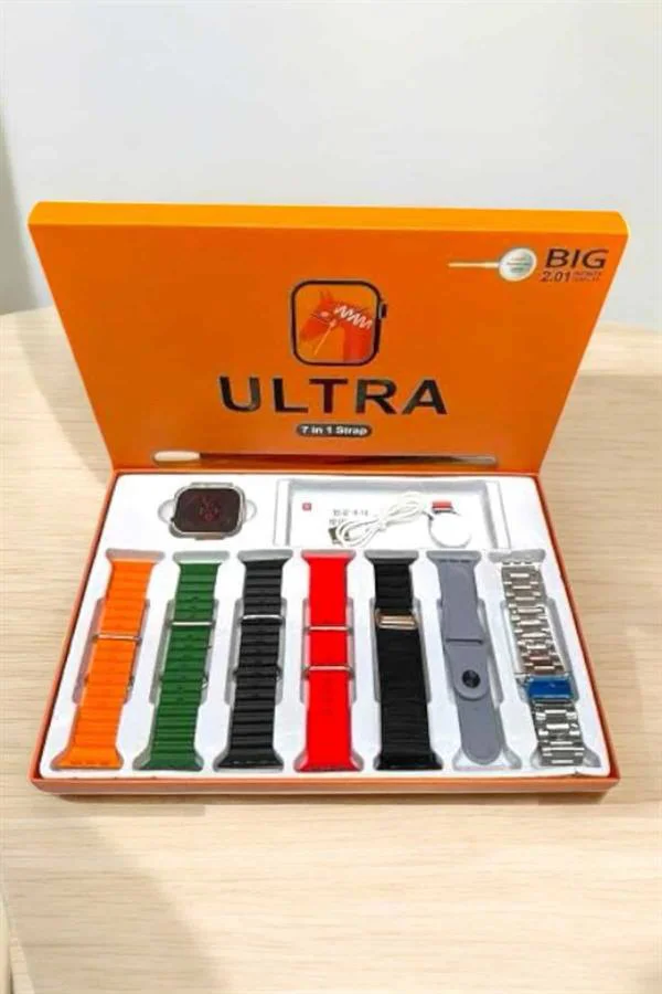 Akıllı Saat 7 Kordonlu Metal,Plastik Ve Hasır Kordon Seçeneği