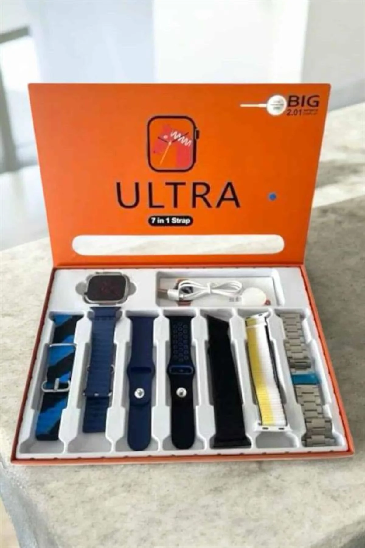Akıllı Saat 7 Kordonlu Bildirim Görebilen Metal Kordon GPS Özelli