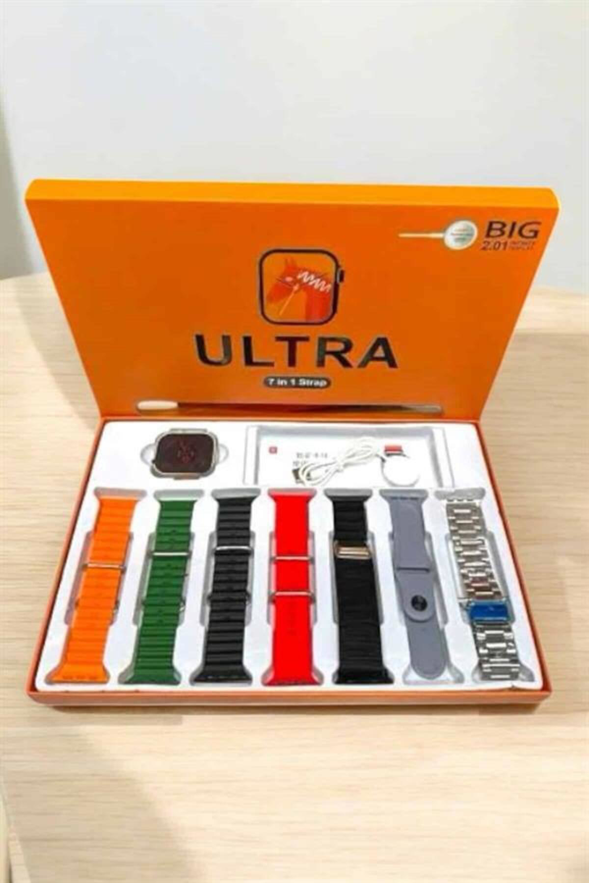 Akıllı Saat 7 Kordonlu Metal,Plastik Ve Hasır Kordon Seçeneği - L