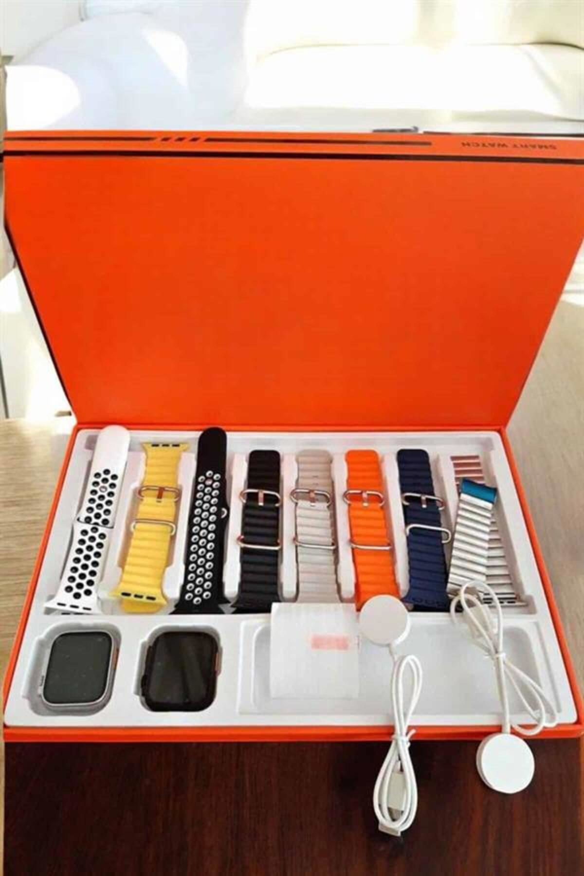 Akıllı Saat 7 Kordonlu Metal,Plastik Ve Hasır Kordon Seçeneği - L