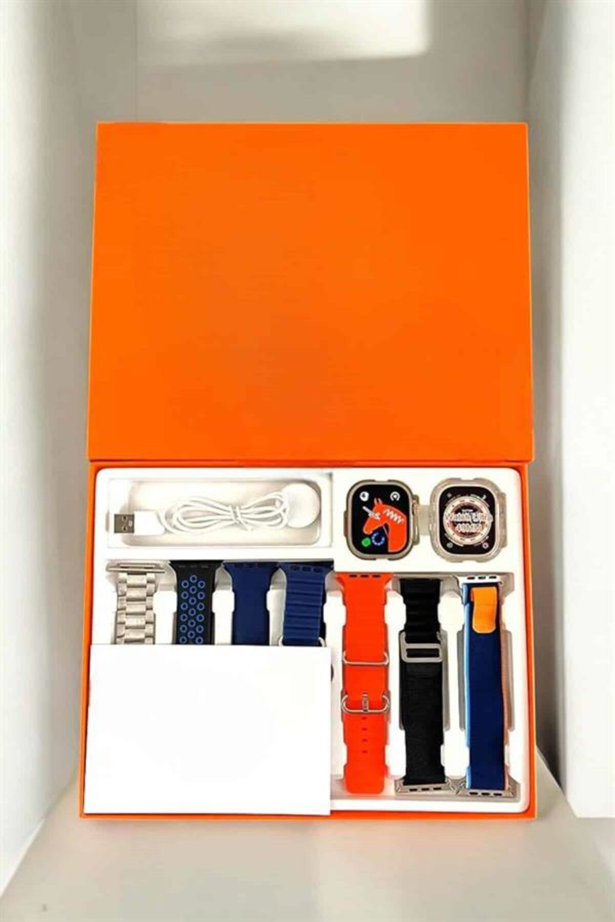 Akıllı Saat 7 Kordonlu Metal,Plastik Ve Hasır Kordon Seçeneği - L