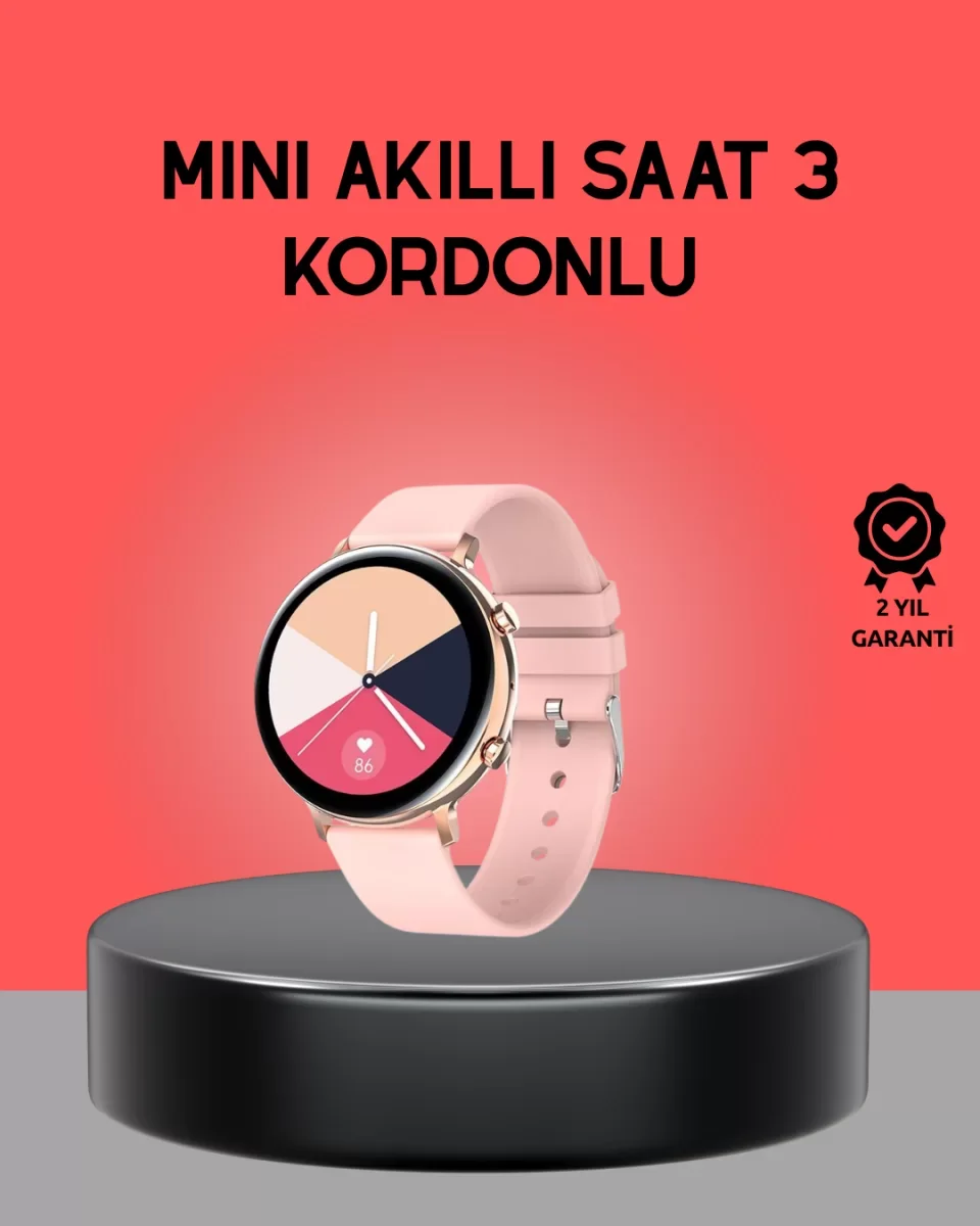 Akıllı Saat – Adım Sayar, Bildirim Görüntüleme, Suya Dayanıklı - Lisinya