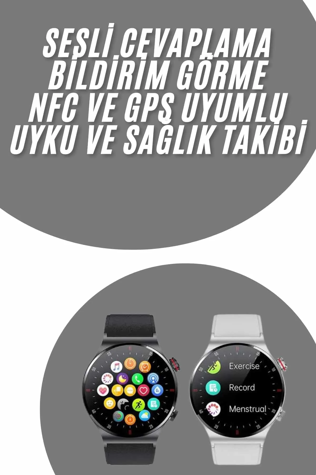 Akıllı Saat Adımsayar Nabız Ölçer Titreşim Özellikli Çağrı Cevapl