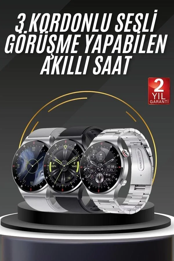 Akıllı Saat Adımsayar Nabız Ölçer Titreşim Özellikli Çağrı Cevaplama Sosyal Medya Yeni Nesil